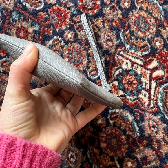 Coach F58032 Crossgrain Leather Corner Zip Wristlet Wallet Chalk - Picture 6 of 6